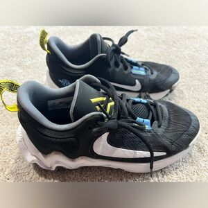 Nike Kids Giannis Black, White & Yellow Athletic Sneakers